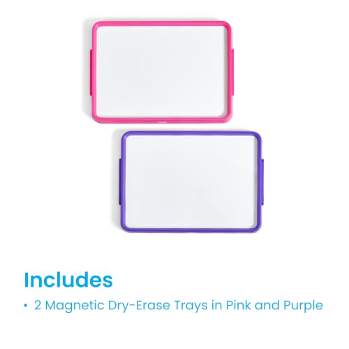 hand2mind Magnetic Dry-Erase Activity Trays, Pink and Purple, Set of 2 - style: Pink/Purple 2 Pack