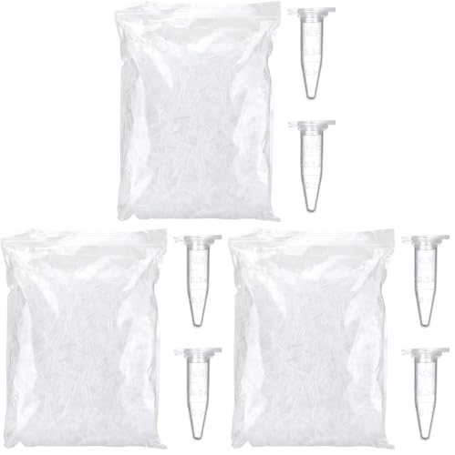 0.5ml Microcentrifuge Tubes 1000pcs, EO Sterilized Plastic Small Vials with Caps for Sample Storage Without Leakage(1000) (Pack of 3) - size: Sterile 0.5ml 1000pcs (Pack of 3)