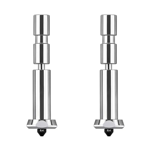 Upgraded Integrated 0.4mm Nozzle for Anycubic Kobra 3 Max, Fully Titanium Alloy Throat Tube Quick Swap Hardened Steel Nozzle High Speed Hot End Nozzle for Kobra 3 Max 3D Printer, 2PCS - color: Upgraded 0.4mm Nozzle