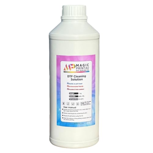 DTF Cleaning Solution 1000ml for Printhead Wet Capping Daily Maintenance Fluid Prevents Drying & Minor Clogs Gentle Formula for DTF Printers Ensures Smooth Printing Performance - size: 33.81 Fl Oz (Pack of 1)