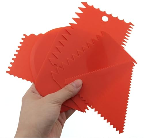 LRONG 6PCS Pottery Tools Plastic Clay Scraper Set Scraping Handle Carved Soft Clay Sculpture Knife Industrial Clay Scraper Sculpture Tool (Orange) - color: orange