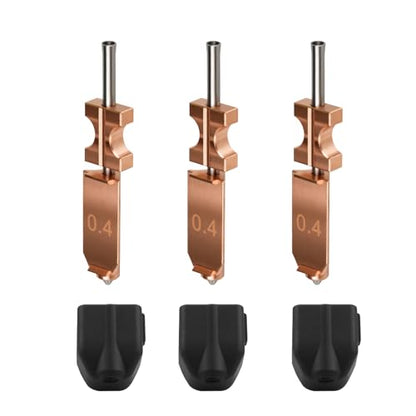 AD5X Hotend Nozzle Kit, 3 Pack 0.4mm Hardened Steel Integrated Nozzle with 3 Silicone Covers - All-Metal High-Temp Resistant (300℃) for PLA/ABS/PETG/TPU, OEM Replacement for Flashforge AD5X 3D Printer