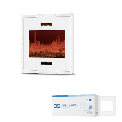 JJC 35mm Slide Mount, 25-Pack Glassless Slide Holder, 5x5cm Frame, ABS - size: 25-Pack