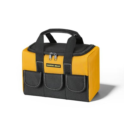 Tool Bag, 12 Inch, Yellow and Black, 3 External Pockets, Zippered Storage, Portable Organizer - size: 12INCH/30CM