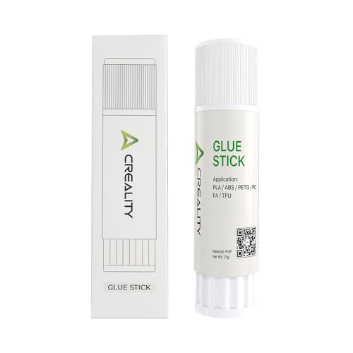 Creality 3D Printer Glue Sticks PVP Solid Glue Sticks for 3D Printing Hot Bed Build Plate, Enhanced Adhesion Reduces Warping for Filament, 3D Printer Adhesive for PLA/ABS/PETG/PC/PA/TPU, 1 Pack - style: Glue Stick