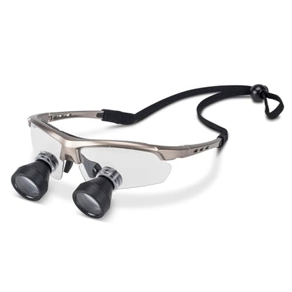 Practicon TTL Easy Size 3X Loupes Kit, Measure and Size Through The Lens Loupes, Silver Frame - color: Silver, style: 3.0X