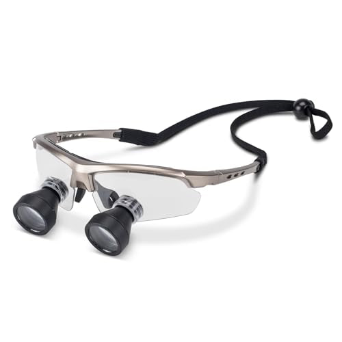 Practicon TTL Easy Size 3X Loupes Kit, Measure and Size Through The Lens Loupes, Silver Frame - color: Silver, style: 3.0X