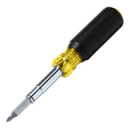 Klein Tools 32500MAG Magnetic Multi-Bit Screwdriver / Nut Driver, 11-in-1 Multi Tool with 8 Bits, 3 Nut Driver Sizes, Cushion Grip Handle - style: Magnetic 11-in-1
