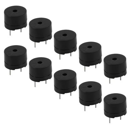 10PCS 12MMx8.5MM Passive Buzzer 12085 42R Resistance 3V-12V Common Use Mini Piezo Buzzers Kit 2 Terminals Active Electronic Alarm Long Continuous Beep Tone Alarm Ringer for Arduino - color: 10pcs 12MMx8.5MM