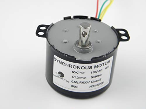 CHANCS 50KTYZ Synchronous Low Speed Motor AC 110V 1/1.2RPM Small Electric Motor - style: 1/1.2RPM