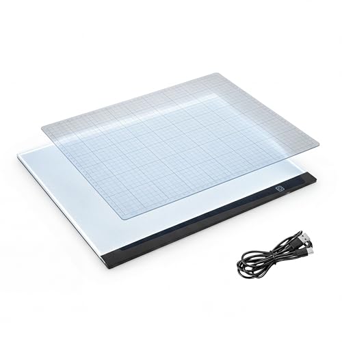 Yinder A3 LED Tracing Light Pad with Self-Healing Cutting Mat, 13 x 19 in