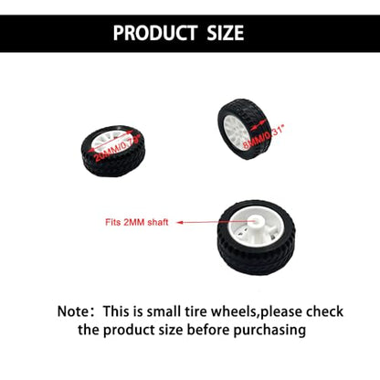 10pcs Toy Car Wheels 20mm Rubber Tire for DIY Model Accessories