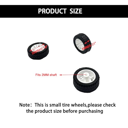 10pcs Toy Car Wheels 20mm Rubber Tire for DIY Model Accessories