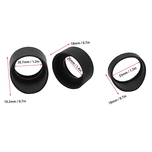 Binocular Eye Cups Replacement,Rubber Eye Cups for Binoculars,Microscope Rubber Eye Binocular Eye Cups for telescopes 3pcs Microscope Eyepiece Eyeshields Soft Rubber Eyepiece Covers for SW SM ZM
