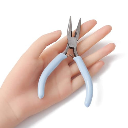 Pliers for Jewelry Making, Jewelry Pliers Set Includes Needle Nose Pliers, Round Nose Plier and Wire Cutters, Jewelry Making Tools for Jewelry Repair, Wire Wrapping, Beading and Crafts - color: Light Sky Blue