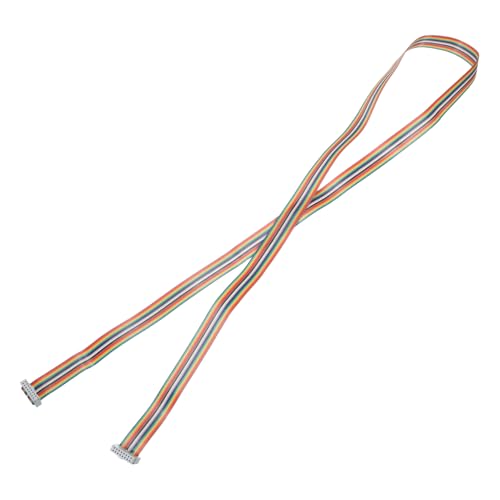 MECCANIXITY IDC Rainbow Wire Flat Ribbon Cable 2.54mm Pitch 16 Pin Connection Line FC Dual Female Gray Connector for DIY Experiment 3.3 Ft Length 1 Pcs - size: 3.3 Ft, style: 16P