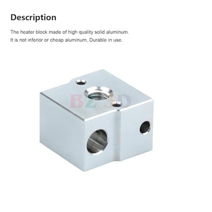 Ender 3 V3 SE Heater Block for Ender 3 V3 SE,Ender 5 S1,Ender 7 3D Printer Hotend,Ender 5 S1 Aluminium Heating Block Upgrade with Silicone Socks.(2PCS)