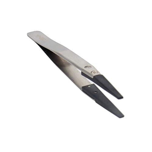 Utoolmart ESD-2A Precision Anti-Static Carbon Fiber Tweezers Stainless Steel Tweezers for Craft Jewelry Electronics 3 pcs - color: 3pcs, size: ESD-2A