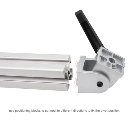 4 Sets 25 Series 10 Series Aluminum Extrusion Pivot Hinge Swivel Degree Angle Bracket with Hardware Accessories Handle for 1010 1020 2525 T Slot Extruded Aluminum Profile - style: 4 sets pivot hinge with m6