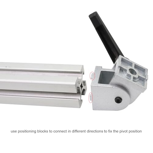 2 Sets 25 Series 10 Series Aluminum Extrusion Pivot Hinge Swivel Degree Angle Bracket with Hardware Accessories Handle for 1010 1020 2525 T Slot Extruded Aluminum Profile - style: 2 sets pivot hinge with m6