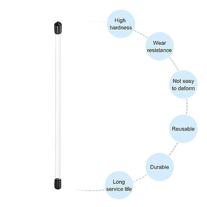 PATIKIL Clear Rigid Tube Round Plastic Tubing with Black Rubber Caps Polycarbonate Water Pipe, 305mm/ 12 Inch Length, 4mmx5mm/0.16"x0.2", 2 Set - color: Black,Clear, size: 0.16"x0.2"