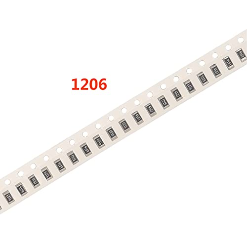 DIANN 4500pcs 1206 0805 0603 SMD Chip Resistor Assortment Kit 0-10M Ω ohm 60 Values (Each Value 25pcs) ±1% Tolerance Thick Film 0-10MR SMT Chip Resistors