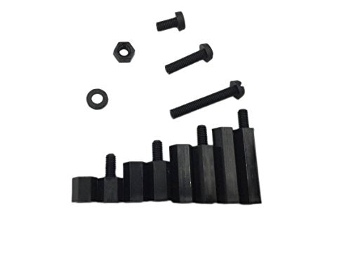 M3 Black Nylon Hex Male-Female Standoffs Screws Nuts Kit - size: 260PCS/M3(Black)