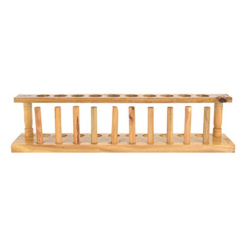 Test Tube Rack, Test Tubes with Rack Wooden Test Tube Stand, Lab Test Tube Stand for Home Lab Chemical Lovers Laboratory (6-Hole Wooden Test Tube Rack) (8-Hole Wooden Test Tube Rack) (10-Hole