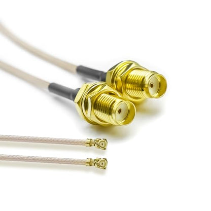 5pcs RG178 UFL SMA Coaxial Cable, U.FL to SMA Female Pigtail Jumper, SMA Female to U.FL IPX MHF1 Coax Cable 4inch (10cm) Low Loss Extension Cable for Wi-Fi Radios, Antenna, Mini PCI