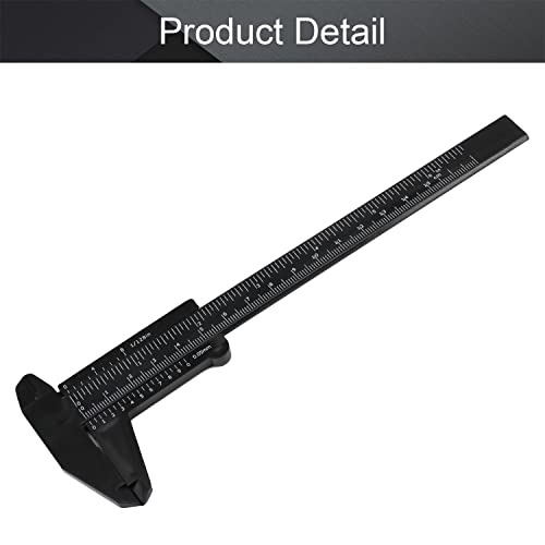 Utoolmart Vernier Caliper 150mm / 5.9-inch Plastic Caliper Measuring Tool for Precision Measurements Outside Inside Depth (Black - size: 150mm Black