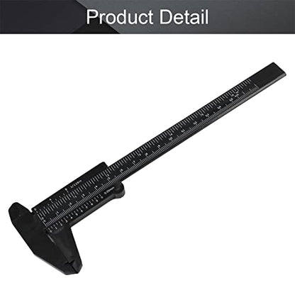 Utoolmart Vernier Caliper 150mm / 5.9-inch Plastic Caliper Measuring Tool for Precision Measurements Outside Inside Depth (Black - size: 150mm Black