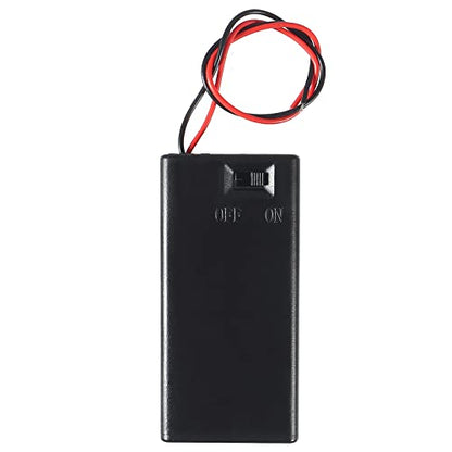 DORHEA 10Pcs 9V Battery Holder, 9 Volt Battery Holder with Switch, 9v Battery Case Connector Wire Spring Clip DIY Plastic Cell Batteries Container Power Bank Cases - color: 9V holder