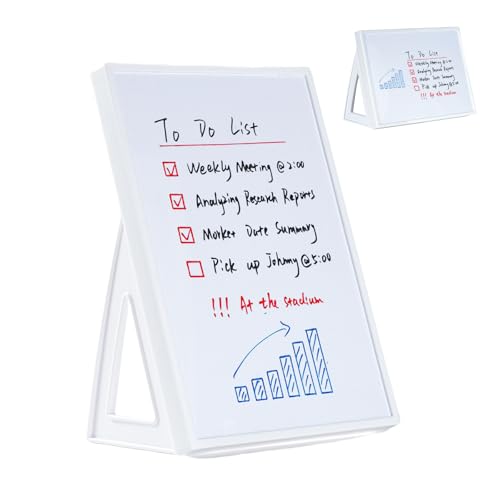 Dry Erase Board, Small Whiteboard with Stand - size: 8"W x 11.7"H, style: Basic