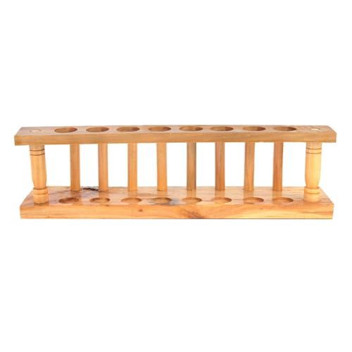 Wooden Test Tube Rack 6/8/10 Hole - Laboratory Tube Holder for Experiments, Durable Wood Stand with Alkali Resistance(8 Hole) - size: 8 Hole