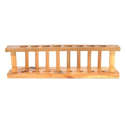 Wooden Test Tube Rack 6/8/10 Hole - Laboratory Tube Holder for Experiments, Durable Wood Stand with Alkali Resistance(8 Hole) - size: 8 Hole
