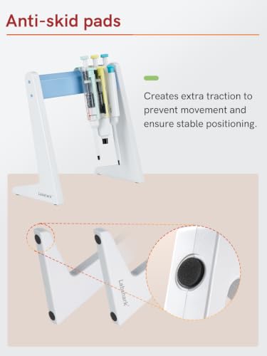 Lab Pipette Stand, Plastic Linear Pipette Holder, L Shape, Blue - color: Blue, size: L Shape