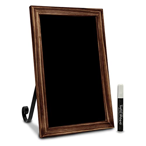 11"x17" Tabletop Chalkboard Sign with Stand - Rustic Brown - color: Rustic Brown, size: 11"W x 17"H