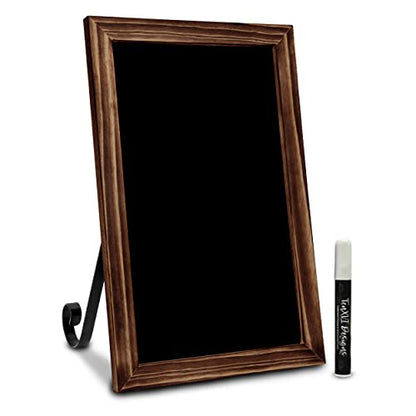 11"x17" Tabletop Chalkboard Sign with Stand - Rustic Brown - color: Rustic Brown, size: 11"W x 17"H