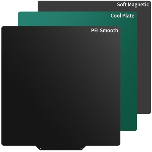 Upgraded Thicker Cool Plate & PEI Build Plate with Magnetic Sticker for Qidi Plus 4,310x310mm Double Sided Textured Smooth Spring Steel Printed Bed for Voron 300,Cr-10/10S/10S pro/V2/V3 3D Printer. - size: 310x310mm