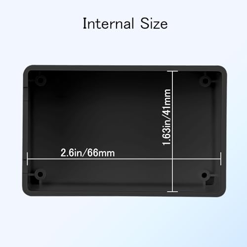 Project Box 8 Pieces Electrical Box Small Junction Box ABS Plastic Enclosure Power Electronic Case Black 2.76" x 1.77" x 1.14"(70 x 45 x 29mm) - color: Black, size: 2.76" x 1.77" x 1.14"