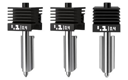 3 PCS P2S Hotend Kit with Hardened Steel Nozzle for Bamboo lab H2D/H2S/H2C/X2D/P2S 3D Printer, One-Piece Integrated Design for Reduced Clogging (0.4+0.4+0.4) - size: 0.4+0.4+0.4 (Standard Edition)