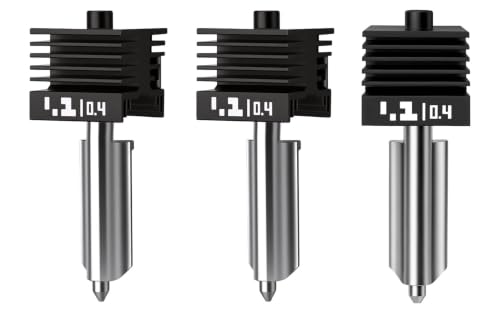3 PCS P2S Hotend Kit with Hardened Steel Nozzle for Bamboo lab H2D/H2S/H2C/X2D/P2S 3D Printer, One-Piece Integrated Design for Reduced Clogging (0.4+0.4+0.4) - size: 0.4+0.4+0.4 (Standard Edition)