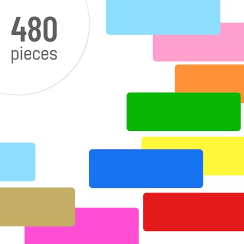 480pcs 3x1 inch Colored Label Sticker Moving Labels for Boxes