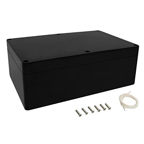 LeMotech Project Box ABS Plastic Junction Box IP65 Waterproof Hobby Box Electrical Boxes Universal Enclosure for Electronic Black 8.9X 5.7X 3.1 inch(230x150x85mm)（Pack of 1 - color: Black (1 pack), size: 8.9" x 5.7" x 3.1"