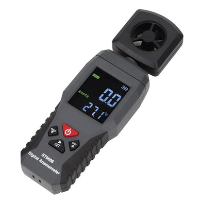 Eujgoov SMART Sensor Wind Speed Meter, Portable Digital Anemometer with LCD Display, Accurate Wind Measurement for Outdoor Activities and Weather Monitoring
