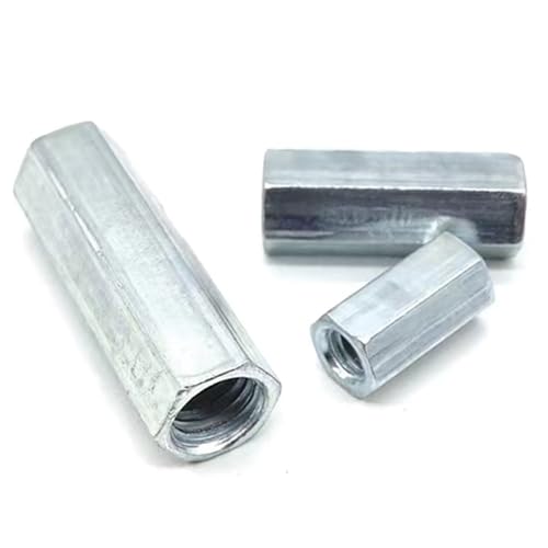 M8-1.25 x 28mm Long Rod Metric Hex Coupling Galvanized Carbon Steel Hex Threaded Rod Coupler for Furniture, Electronic, Industrial 20 Pcs - size: M8-1.25x28mm（20 Pcs）