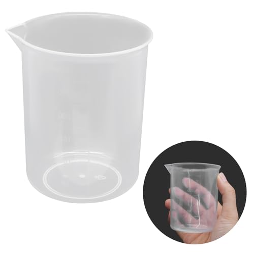 Waziaqoc 300ml/10.1oz Plastic Graduated Beaker, 6 Pack - size: 3.71 x 3.22 Inch