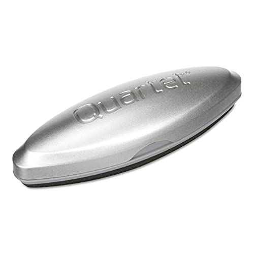 Quartet Glass Dry Erase White Board Eraser, Magnetic, Whiteboard Eraser, Silver (SFEB3) - color: Silver, size: 1 Pack