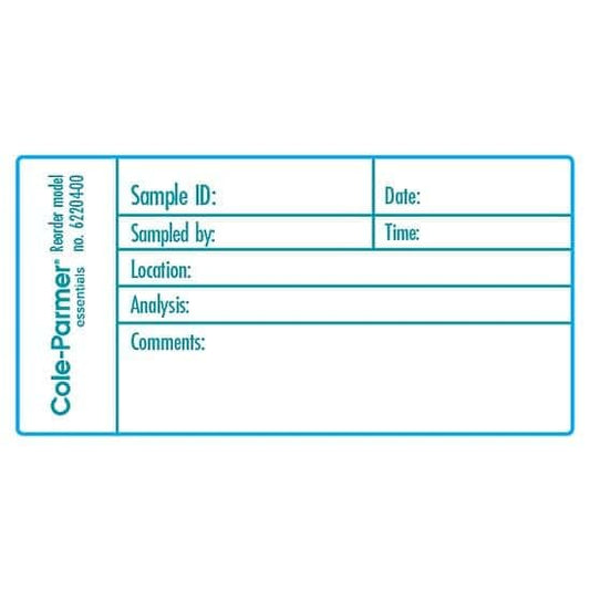 Cole-Parmer Solution Label w/Waterproof Overlay, 3 (in) L x 1.5 (in) H: 1000/RL - size: 3"L x 1.5" H; 1000/RL