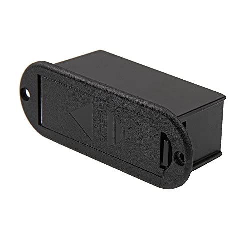 4Pcs Yootones Guitar Pickup Battery Box 9V Battery Cover Holder Case Compatible with Active Guitar Bass Pickup(Black)